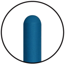 Round ceramic sharpening rod blue