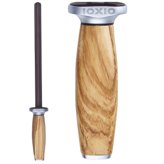 IOXIO® Ceramic Sharpening Rod Olive Wood brown oval