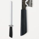 PREMIUM NOX Set Solid Grind Messer und IOXIO Wetzstab white oval