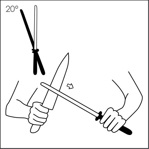 How to use a ceramic sharpening rod